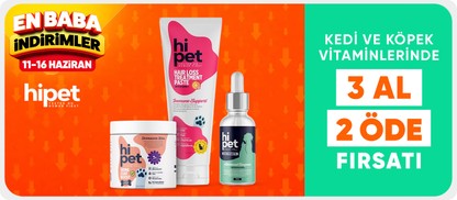 Kedi ve köpek vitaminlerinde  3 al 2 öde fırsatı