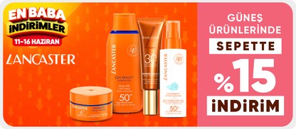 Kozmetik ürünlerinde sepette %15 indirim