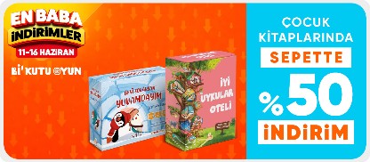 Çocuk kitaplarında sepette %50 indirim