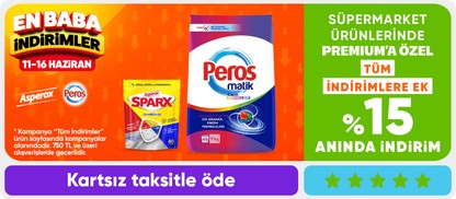 Süpermarket ürünlerinde  Premium'a özel tüm indirimlere ek %15 anında indirim 