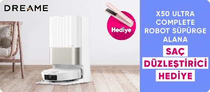 Dreame X50 Ultra Complete Robot Süpürge Alana Saç Düzleştirici Hediye