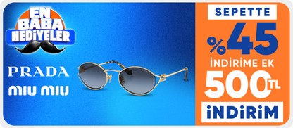 Prada&Miu Miu Gözlüklerde Sepette %45 İndirime ek 500 TL İndirim