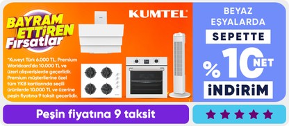 Beyaz eşyalarda  sepette %10 net indirim 