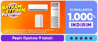 Klimalarda  1.000 TL indirim