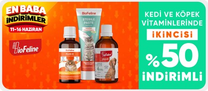 Kedi ve köpek vitaminlerinde 2.’si %50 indirimli