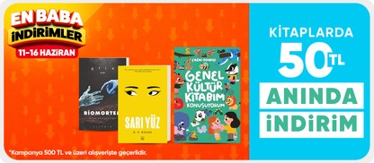 Kitaplarda 50 TL İndirim Kuponu