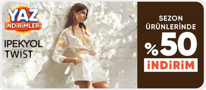 Sezon ürünlerinde  %50 indirim