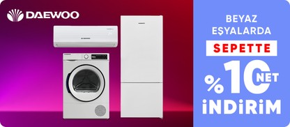 Beyaz eşyalarda  sepette %10 net indirim