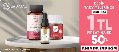 Erbatab Satıcılı Ürünlerde 2.si 1 TL + 50 TL Kupon