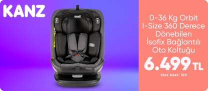 Kanz Orbit I-Size 360 Derece Dönebilen İsofix Bağlantılı Oto Koltuğu 0-36 Kg 6499 TL