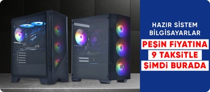 Hazır sistem bilgisayarlar   peşin fiyatına 9 taksitle  şimdi burada 