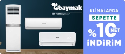 Klimalarda  sepette %10 net indirim