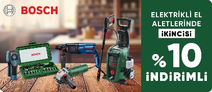 Bosch Elektrikli El Aletleri Ürünlerinden 2. Ürüne %10 İndirim