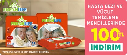 Freshlife Ürünlerinde 700 TL ve Üzerine 100TL İndirim!
