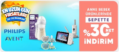 Philips Avent Anne Bebek Ürünlerinde Sepette Net %30 İndirim