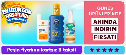 Güneş ürünlerde  anında indirim fırsatı