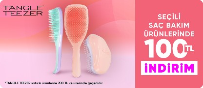TANGLE TEEZER satıcılı seçili ürünlerde 700 TL ve üzerine 100 TL indirim