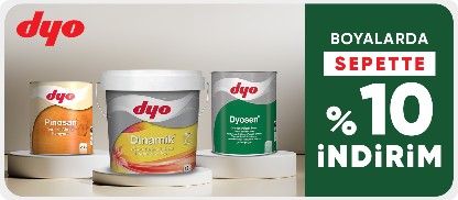 Dyo markalı boya ürünlerinde sepette %10 indirim