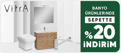 Vitra Banyo ürünlerinde sepette %20 indirim