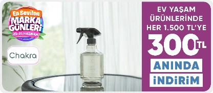 Chakra Her 1500 TL'ye 300 TL Kupon