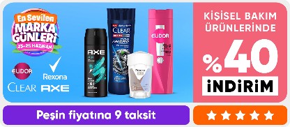 Elidor,Clear,Rexona Ürünlerinde %40 İndirim