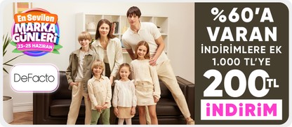 %60'a varan indirime ek  1.000 TL'ye 200 TL indirim