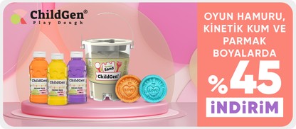 ChildGen Play Dough Oyun Hamuru, Kinetik Kum ve Parmak Boyalarda %45 İndirim!