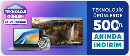 Teknolojik Ürünlerde SDN500 Koduyla 10.000 TL'ye 500 TL İndirim Fırsatı