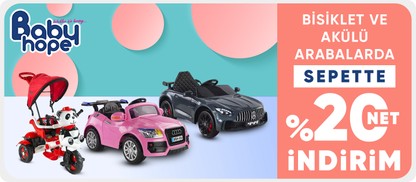 Babyhope Marka Scooter ve Bisikletlerde Sepette Net %20 İndirim