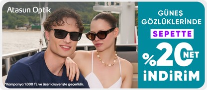 Güneş Gözlüklerinde 1000 TL Üzeri Sepette %20 Net İndirim 