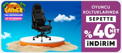 Lisanslı oyuncu koltuklarında Sepette Net %40 İndirim