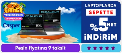 RTX50 Serili Excalibur Laptoplarda Sepette %5 Net İndirim