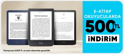 E-kitap okuyucularda  500 TL indirim*