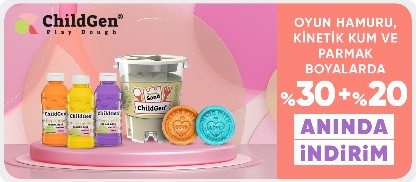 ChildGen Play Dough Oyun Hamuru, Kinetik Kum ve Parmak Boyalarda %30 İndirim + %20 İndirim Kodu