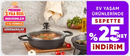 Kahramanlar ürünlerinde Sepette %25 net indirim