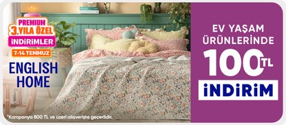 English Home 800 TLye 100 TL indirim