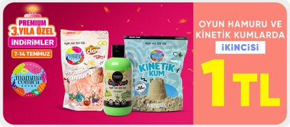 MammaComica Dough Markalı Oyun Hamuru ve Kinetik Kumlarda  2.si 1TL!