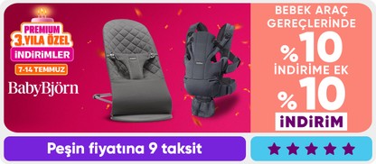 Babybjörn Bebek Araç Gereçlerinde %10 İndirime Ek Premiuma Özel Sepette +%10 İndirim! 