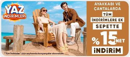 Ayakkabı & Çantalarda Tüm İndirimlere Ek Sepette Net %15 İndirim