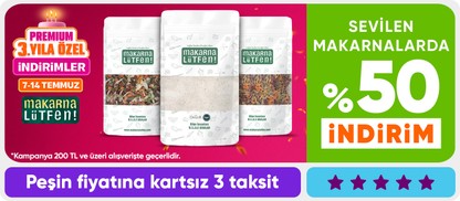 Sevilen makarnalarda %50 indirim