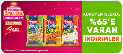 Kuru yemişlerde %65'e varan indirimler