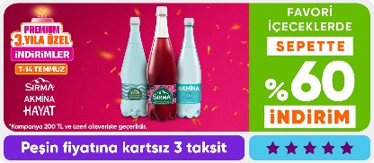 Favori içeceklerde sepette %60 indirim*