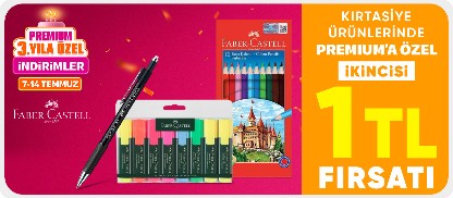 Faber Castell Kırtasiye Ürünlerinde Premium'a Özel 2. 1 TL 