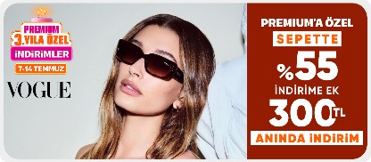 Vogue Premiuma Özel Sepette %55 İndirime ek 300 TL Kupon İndirimi