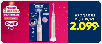Oral-B iO 2 Şarjlı Diş Fırçası 2099 TL!