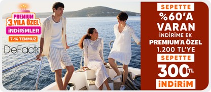 Sepette %60'a varana ek  Premium’a özel 1.200 TL’ye sepette 300 TL indirim