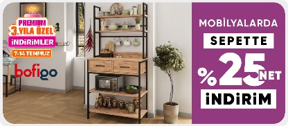 Bofigo mobilyalarda Sepette %25 net indirim