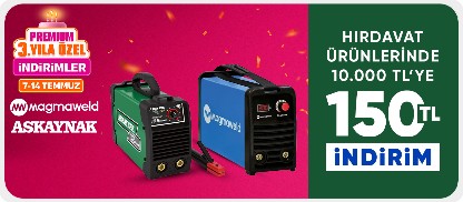 Askaynak Magmaweld Markalı Hırdavat Ürünlerinde 10000 TL'ye 150 TL İndirim