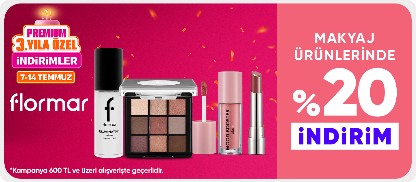 Makyaj ürünlerinde  %20 indirim