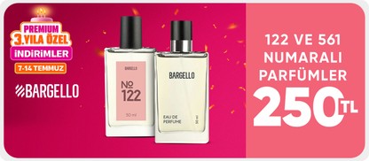 122 ve 561 numaralı parfümlerde 250 TL indirim